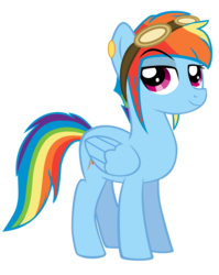 Size: 3587x4506 | Tagged: safe, artist:blmn564, rainbow dash, g4, alternate hairstyle, female, goggles, simple background, solo, transparent background, vector