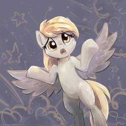 Size: 1500x1500 | Tagged: safe, artist:kp-shadowsquirrel, derpy hooves, pegasus, pony, g4, female, mare, shrug, solo