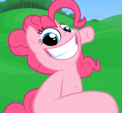 Size: 923x855 | Tagged: safe, artist:misterdavey, screencap, pinkie pie, smile hd, g4, female, smiling, solo, this is going to hurt