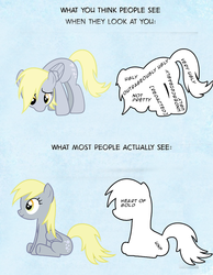 Size: 800x1029 | Tagged: safe, derpy hooves, g4, ponified, sitting, text, vector