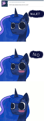 Size: 900x2440 | Tagged: safe, artist:talludde, princess luna, ask the princess of night, g4, blushing, comic, female, solo, tumblr