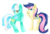 Size: 1400x950 | Tagged: safe, artist:cooler94961, bon bon, lyra heartstrings, sweetie drops, earth pony, pony, unicorn, g4, alternate hairstyle, duo, duo female, female, mare, simple background, transparent background