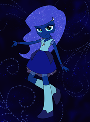 Size: 1738x2350 | Tagged: safe, artist:reitanna-seishin, nightmare moon, equestria girls, g4, female, solo