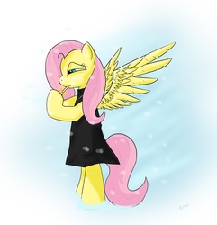 Size: 1500x1559 | Tagged: safe, artist:hieronymuswhite, fluttershy, pony, g4, bipedal, cigarette, female, smoking, solo