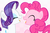 Size: 1280x850 | Tagged: safe, artist:vivian reed, pinkie pie, rarity, g4, cute, diapinkes, duo, duo female, female, lesbian, mare, raribetes, ship:raripie, shipping, vector