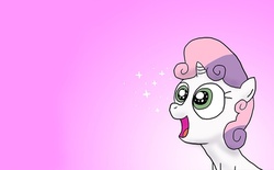 Size: 854x531 | Tagged: safe, artist:doublewbrothers, sweetie belle, g4, cute, female, solo, sparkles