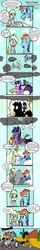 Size: 2522x15605 | Tagged: safe, artist:helsaabi, bulk biceps, derpy hooves, rainbow dash, twilight sparkle, alicorn, pony, g4, comic, female, mare, motorcycle, moustache, muffin, twilight sparkle (alicorn)