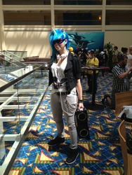 Size: 960x1280 | Tagged: safe, artist:norikat, dj pon-3, vinyl scratch, human, g4, cosplay, irl, irl human, photo