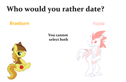 Size: 1716x1118 | Tagged: safe, braeburn, fizzle, dragon, g4, fizzburn, gay, male, meme, who would you date