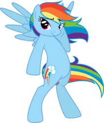 Size: 3588x4247 | Tagged: safe, artist:petalierre, rainbow dash, pegasus, pony, g4, bipedal, female, high res, mare, solo