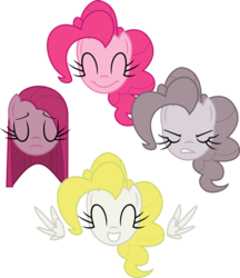 Size: 6927x8003 | Tagged: safe, artist:petalierre, pinkie pie, surprise, g4, absurd resolution, discorded, discorded pinkie pie, pinkamena diane pie, simple background, transparent background