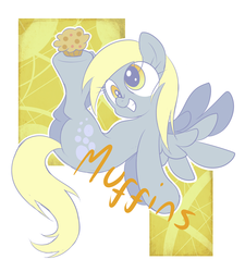 Size: 4500x5000 | Tagged: safe, artist:petalierre, derpy hooves, pegasus, pony, g4, absurd resolution, female, mare, muffin, solo