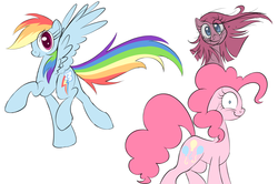 Size: 3000x1990 | Tagged: safe, artist:petalierre, pinkie pie, rainbow dash, g4, pinkamena diane pie