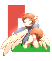 Size: 720x840 | Tagged: safe, artist:petalierre, pegasus, pony, :o, bipedal, butt, clothes, crossover, hetalia, italia, italy, looking back, plot, ponified, solo, spread wings