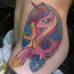 Size: 612x612 | Tagged: safe, princess cadance, human, g4, human exhibitionism, irl, irl human, photo, solo, tattoo