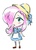 Size: 587x810 | Tagged: safe, artist:mejimeji, fluttershy, human, g4, chibi, female, humanized, pixiv, solo