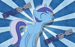 Size: 1440x900 | Tagged: safe, artist:hopeabandoner, minuette, pony, unicorn, g4, brushie, female, solo, vector, wallpaper