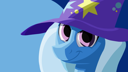 Size: 3840x2160 | Tagged: safe, artist:aqnichols, trixie, pony, unicorn, g4, female, mare, smiling, solo