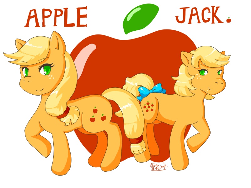 #410134 - safe, artist:ice snow flower, applejack, applejack (g1), g1 ...