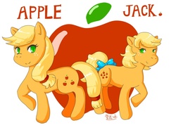 Size: 800x600 | Tagged: safe, artist:ice snow flower, applejack, applejack (g1), g1, g4, generational ponidox