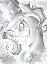 Size: 840x1144 | Tagged: safe, artist:moshata, trixie, pony, unicorn, g4, female, mare, solo, traditional art