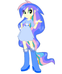Size: 477x571 | Tagged: safe, artist:selenaede, artist:tay-niko-yanuciq, oc, oc only, equestria girls, g4, belt, boots, clothes, eqg promo pose set, equestria girls-ified, high heel boots, shirt, shoes, simple background, skirt, solo, transparent background