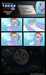 Size: 1000x1627 | Tagged: safe, rainbow blaze, g4, abuse, blazebuse, dashie's gift, exploitable meme, meme, termina's moon, the legend of zelda, the legend of zelda: majora's mask