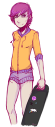 Size: 530x1207 | Tagged: safe, artist:neighs, scootaloo, human, g4, clothes, female, humanized, older, simple background, solo, transparent background