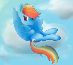 Size: 1278x1150 | Tagged: safe, artist:bartucthebloody, rainbow dash, g4, cloud, cloudy, female, solo