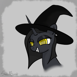Size: 412x408 | Tagged: safe, artist:steedburst, oc, oc only, hat, solo, witch hat