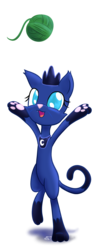 Size: 764x1920 | Tagged: safe, artist:etiluos, princess luna, cat, g4, female, kitten, princess mewna, simple background, solo, species swap, transparent background, yarn