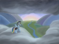 Size: 1024x768 | Tagged: safe, artist:werdkcub, commander hurricane, rainbow dash, g4, female, solo