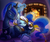 Size: 600x500 | Tagged: safe, artist:hetaloid, princess luna, oc, g4, book, fireplace, magic