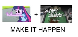 Size: 1525x720 | Tagged: safe, twilight sparkle, equestria girls, g4, exploitable meme, make it happen, meme, surgeon simulator 2013, this will end in tears