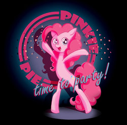 Size: 900x887 | Tagged: safe, artist:kangaeien, pinkie pie, earth pony, pony, g4, bipedal, female, solo