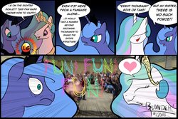 Size: 1280x853 | Tagged: safe, artist:ltsanan, princess celestia, princess luna, bronycon, g4, comic