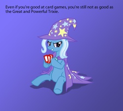 Size: 994x896 | Tagged: safe, artist:xx-mr-no-name-xx, trixie, pony, unicorn, g4, card, female, mare, smiling, solo