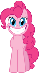 Size: 3769x7001 | Tagged: safe, artist:ryan1942, pinkie pie, earth pony, pony, smile hd, g4, faic, female, grin, simple background, solo, transparent background, vector