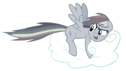Size: 4197x2346 | Tagged: safe, artist:csmlp, rainbow dash, g4, cloud, discorded, female, high res, simple background, solo, transparent background, vector