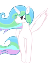 Size: 1024x1229 | Tagged: safe, artist:3mo-ame, princess celestia, g4, female, solo