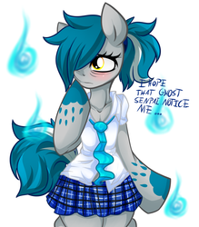 Size: 1400x1600 | Tagged: safe, artist:ceehoff, oc, oc only, pony, bipedal, clothes, schoolgirl, solo