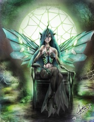 Size: 1159x1500 | Tagged: safe, artist:mikeangel1, queen chrysalis, human, g4, female, horn, horned humanization, humanized, solo, winged humanization