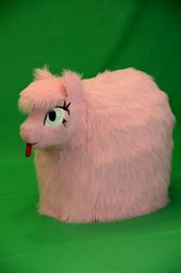 Size: 636x960 | Tagged: safe, artist:madhamstercostumes, oc, oc:fluffle puff, human, cosplay, fursuit, irl, irl human, photo, quadsuit, tongue out