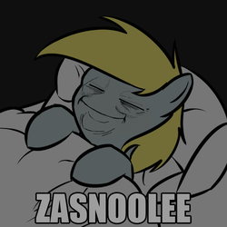 Size: 500x500 | Tagged: safe, derpy hooves, pegasus, pony, g4, 2ch, female, mare, meme, pekaface, russian, russian meme, sleeping