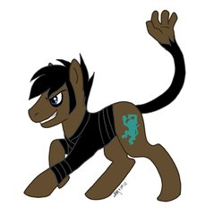 Size: 874x914 | Tagged: safe, artist:blairaptor, kim possible, monkey fist, ponified