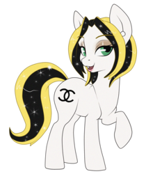 Size: 700x833 | Tagged: safe, artist:sugarcup, oc, oc only, bedroom eyes, looking at you, mom, open mouth, raised hoof, smiling, solo, sparkles
