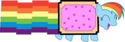 Size: 900x301 | Tagged: safe, rainbow dash, g4, female, nyan dash, simple background, solo, transparent background