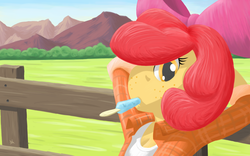 Size: 4000x2500 | Tagged: safe, artist:doggonepony, apple bloom, earth pony, anthro, g4, female, solo