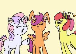 Size: 3500x2500 | Tagged: safe, artist:doggonepony, apple bloom, scootaloo, sweetie belle, g4, cutie mark crusaders