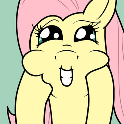 Size: 2500x2500 | Tagged: safe, artist:doggonepony, fluttershy, g4, female, solo, squee